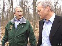 Tổng thống Bush và người phỏng vấn Scott Kelley