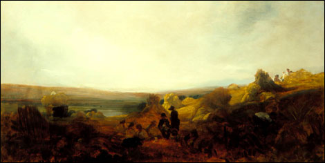 'A Cornfield with Figures in Sunlight' by Peter De Wint