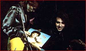 David Bowie signs autographs at the Marquee in October 1973