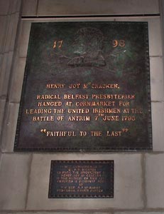 Henry Joy McCracken Plaque