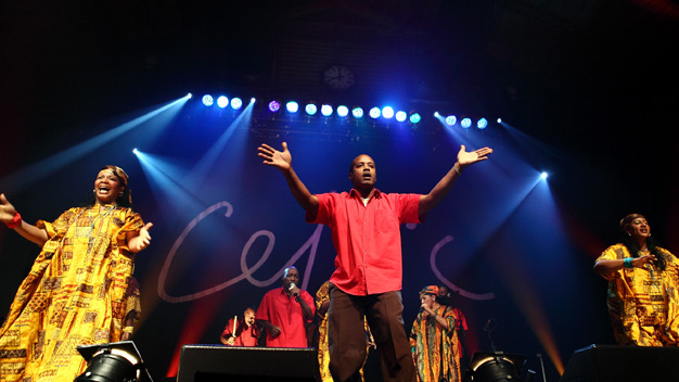 The Creole Choir of Cuba live at the Old Fruitmarket. Photo by John Lewis.