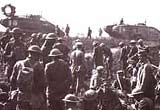 Image of Mark V tanks attached to 5th Australian Division for its crossing of the Hindenburg Line in September 1918 
