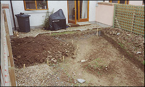 view of garden from bottom wall