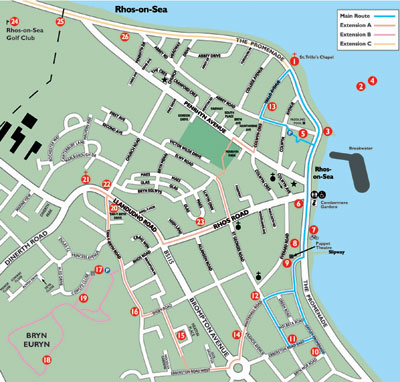 Map o'r daith