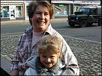 Pic: Jo Myers and her daughter.