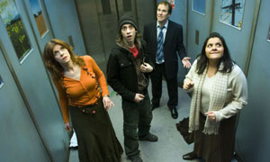 Siobhan Redmond, Rasmus Hardiker, Douglas Hodge & Nina Wadia in Lift