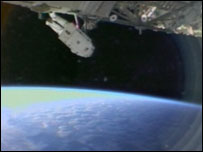Aeronave no espaço