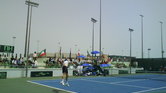 Flying serve...