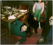Tabling ritual in action - that's Aunt Fiona doing the honours.  On the far right, a young Oliver looks on.