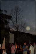The moon comes up