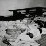 Another room inside the infamous Belsen Concentration Camp.  10,000 unburied dead were found at this camp.  Another 13,000 died shortly after.
