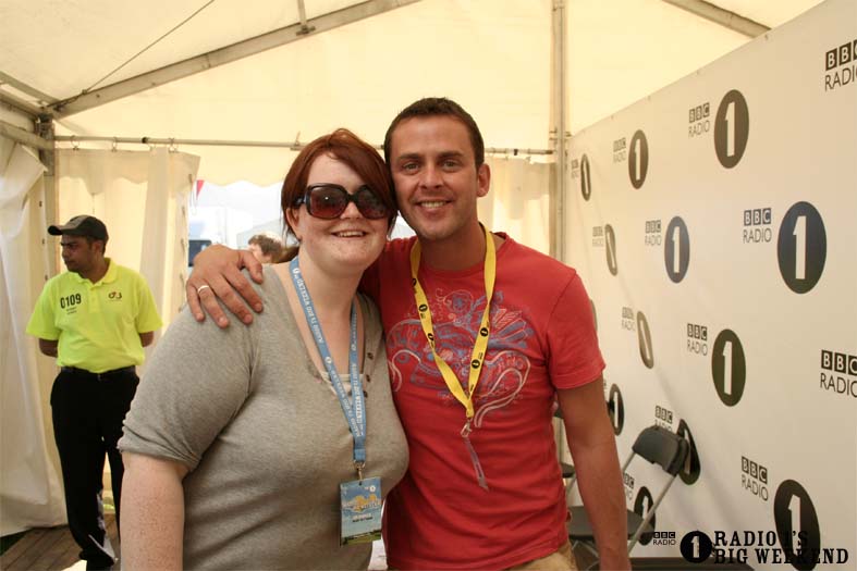 Scott Mills in the signing tent