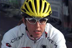 Image: Nicole Cooke in her British Champions Jersey on stage 2. Photo Credit: Dick Soepenberg