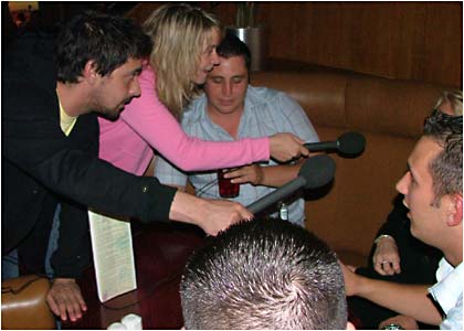 Jo, Colin and Edith out on the town