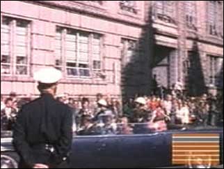 Film footage of the President's car
