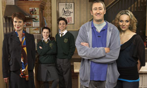 Celia Imrie, Dani Harmer, Ryan Sampson, Nicholas Lyndhurst and Amanda Abbington in After You've Gone