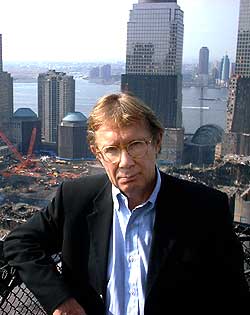 Presenter Peter Taylor at Ground Zero