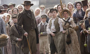 (L-R) Philip Glenister as Mr Carter, Alex Etel as Harry Gregson and Imelda Staunton as Miss Pole