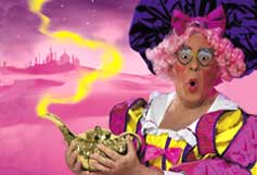 Kenneth Alan Taylor as 'Dame' in Aladdin pantomime