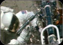 Repair work on the Hubble Telescope