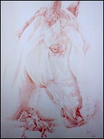 Horse painting by Lisel Walker