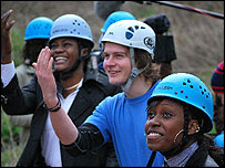 Rock climbing with Sisters with Voices