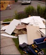 Contents of Leia's home thrown on the front garden