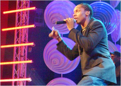 Lemar on stage at the R1 / TOTP Christmas Party