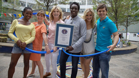 Diane-Louise Jordan, Janet Ellis, Anthea Turner, Andy Akinwolere, Helen Skelton and Barney Harwood