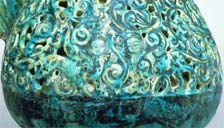 Blue patterned jug