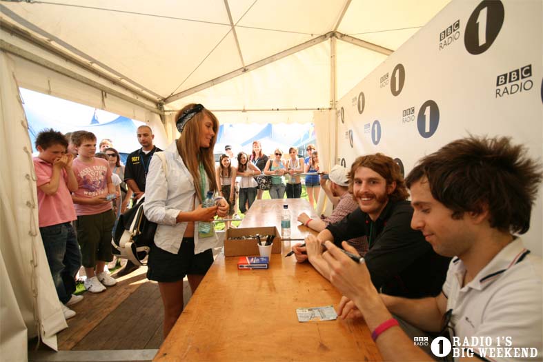 Signing sessions with The Hoosiers