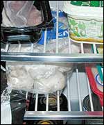 Fridge full of food