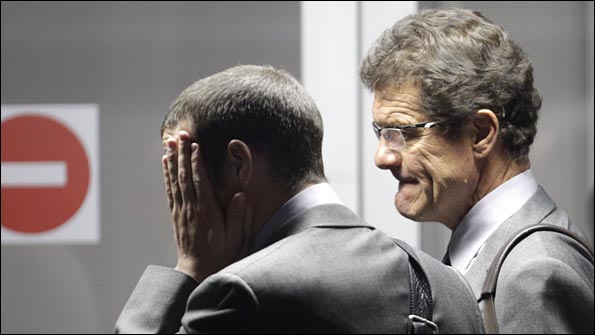 Fabio Capello makes his exit from South Africa