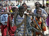 Somali'de militanlar