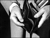 Empty wallet