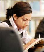 Woman studying