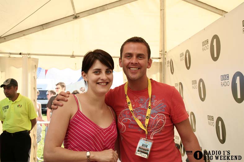 Scott Mills in the signing tent