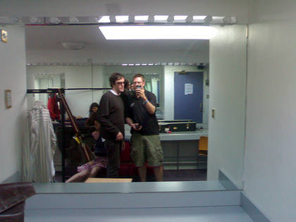 In the dressing room