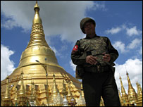 Canh gác tại Rangoon