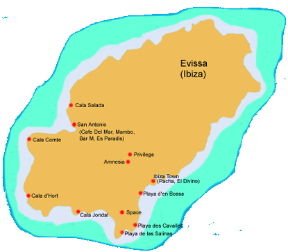Map of Ibiza