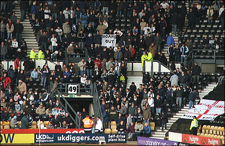 Derby County red card protest