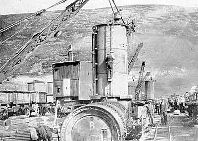 The workers had to pressurize to work in the 200 foot deep shafts and then decompress at the end of the shift
