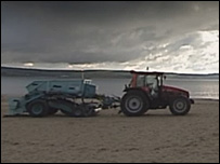Cleaning Weymouth beach