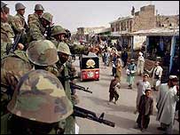 tropas afegãs em Kandahar
