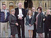 Pic: Jade Brown and her family meeting Gillian Shepherd.