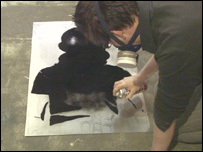 Oliver at work