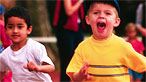 Two children running Two children running