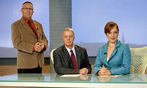 Phil Curdridge, Sarah Holt and Russ of Look Out East on Broken News