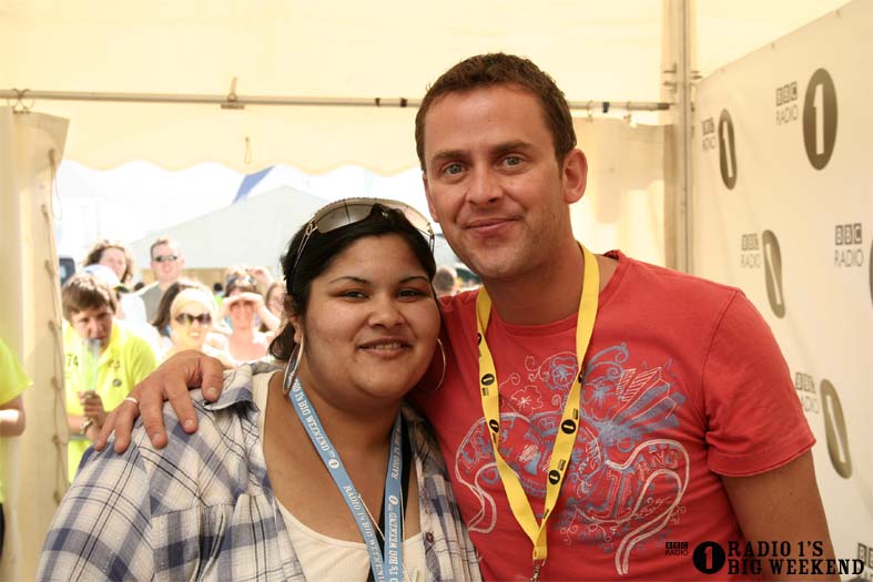 Scott Mills in the signing tent