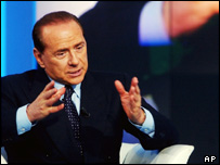 O primeiro-ministro italiano, Silvio Berlusconi